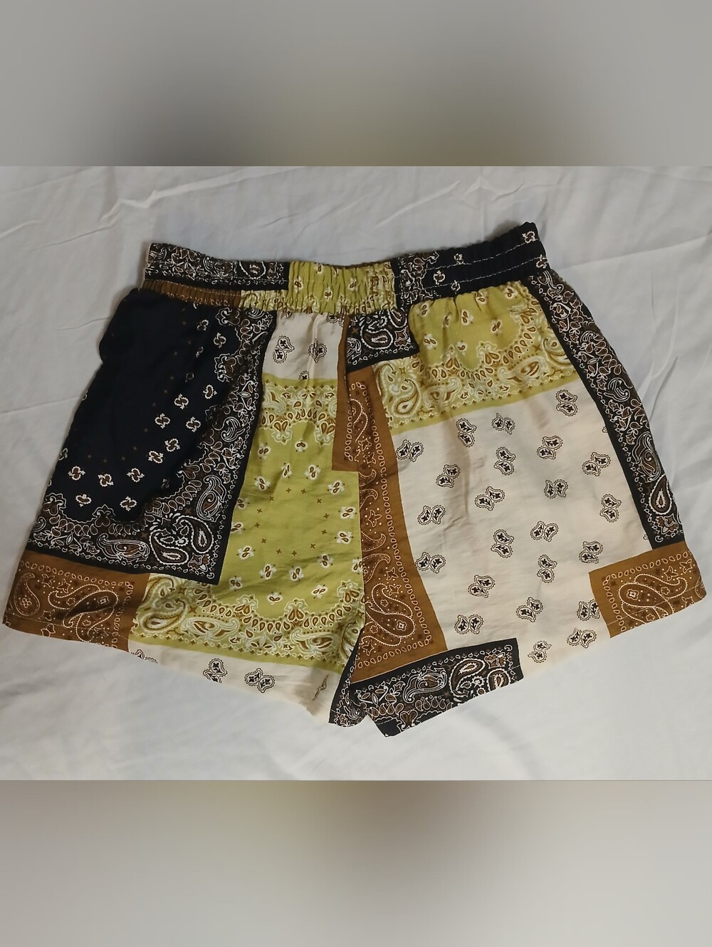 Julie By Love Patchwork Bandana Print Women's Shorts - Multicolor